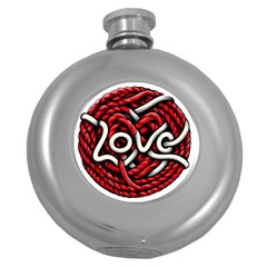 Love Rope Cartoon Round Hip Flask (5 Oz) by Bedest