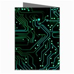 Circuits Circuit Board Green Greeting Cards (Pkg of 8) Right