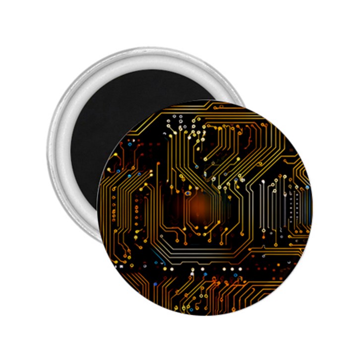 Circuits Circuit Board Orange Technology 2.25  Magnets