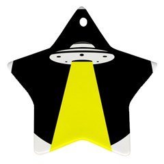 Ufo Flying Saucer Extraterrestrial Star Ornament (two Sides) by Cendanart