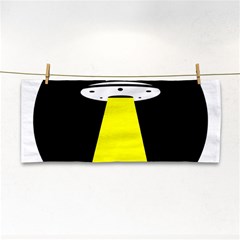 Ufo Flying Saucer Extraterrestrial Hand Towel by Cendanart