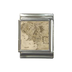 Retro Vintage Gray Map Middle Earth Italian Charm (13mm) by Cendanart