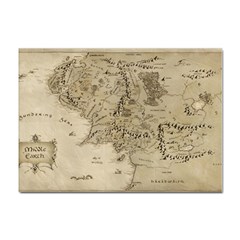 Retro Vintage Gray Map Middle Earth Sticker A4 (100 Pack) by Cendanart