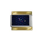 Retro Games Gold Trim Italian Charm (9mm) Front