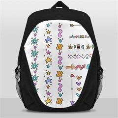 Doodles Border Letter Ornament Backpack Bag by Bedest