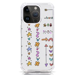 Doodles Border Letter Ornament Iphone 14 Pro Tpu Uv Print Case by Bedest