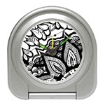 Flower Mandala Pattern Doodle Travel Alarm Clock Front