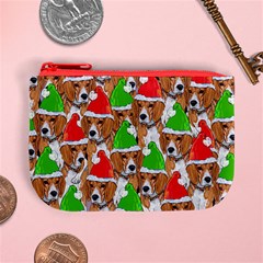 Brown & Green Cute Xmas Dogs Print Mini Coin Purse by CoolDesigns