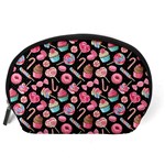 Black Yummy Sweet Lollipop Macaroon Cupcake Donut Accessory Pouch Back