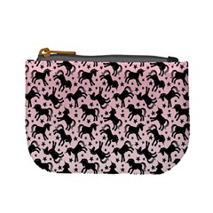 Shadow Unicorn Seamless Pink & Black Mini Coin Purse by CoolDesigns