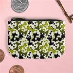 Camouflage Green Pattern Bone A Dog Mini Coin Purse Front