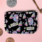 Unicorn Cute Black Cartoon Poop Mini Coin Purse Back