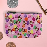 Adorable Kitty Cats Orchid Print Mini Coin Purse Front