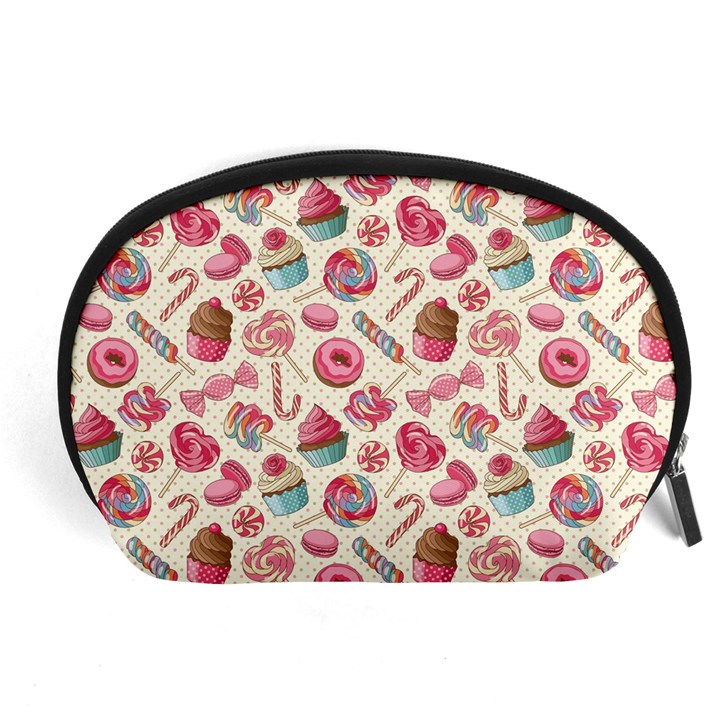 Light Tan Lollipop Candy Macaroon Cupcake Donut Accessory Pouch