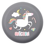 Unicorn Print Gray Dento Box with Mirror Front