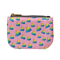 Cute Cartoon Pink Rainbow Poop Print Mini Coin Purse by CoolDesigns