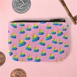 Cute Cartoon Pink Rainbow Poop Print Mini Coin Purse Back