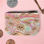 Pink & Orange Galaxy & Cat Unicorns Mini Coin Purse Pouch Back