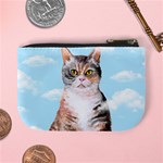 Lovely Cats Pattern Sky Blue Mini Coin Pouch Back