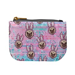 Cute Easter Pug Bunny Light Colorful Mini Coin Purse by CoolDesigns