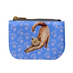 Medium Purple Cats Kitten Animals Pattern Mini Coin Purse by CoolDesigns