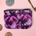 Unicorn Fly Dark Indigo Seamless Mini Coin Purse Back