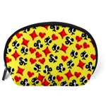 Shine Poker Print Yellow Accessory Pouch  Back