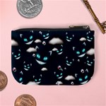 Cat Smile Dark Shine Eyes Mini Coin Purse Back