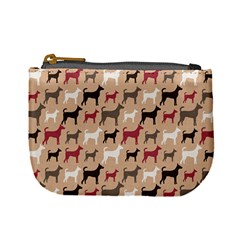 Light Brown Animal Pattern Dog Silhouettes Mini Coin Purse by CoolDesigns