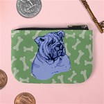 Cute Dogs Medium Sea Green Pet Bulldog Coin Purse Back