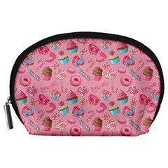 Hot Pink Yummy Sweet Lollipop Cupcake Donut Accessory Pouch by CoolDesigns