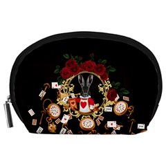 Alice Rabbit Dark Clock Accessory Pouch  by CoolDesigns