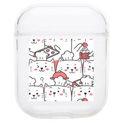 Cute Cat Chef Cooking Seamless Pattern Cartoon Soft Tpu Airpods 1/2 Case by Bedest