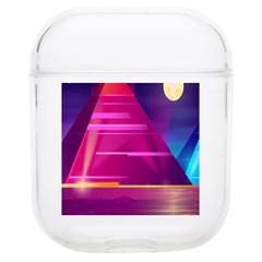 Egyptian Pyramids Night Landscape Cartoon Art Soft Tpu Airpods 1/2 Case by Bedest