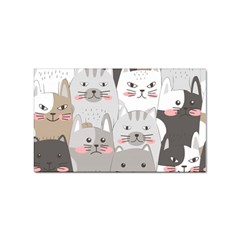 Cute Cats Seamless Pattern Sticker (rectangular) by Bedest