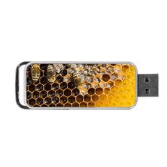 Honeycomb With Bees Portable Usb Flash (one Side) by Bedest