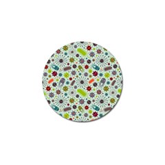 Seamless Pattern With Viruses Golf Ball Marker (4 Pack) by Bedest