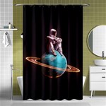 Stuck On Saturn Astronaut Planet Space Shower Curtain 48  x 72  (Small)  Curtain(48  X 72 )