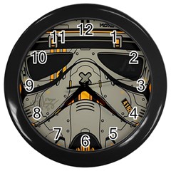 Stormtrooper Wall Clock (black) by Cendanart