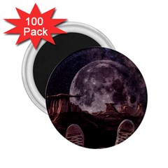 In The Cosmos Moon Sci-fi Space Sky 2 25  Magnets (100 Pack)  by Cendanart