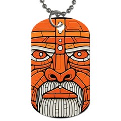 Face Skull Head Art Dog Tag (two Sides) by Ndabl3x