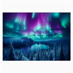 Lake Aurora Borealis Large Glasses Cloth by Ndabl3x