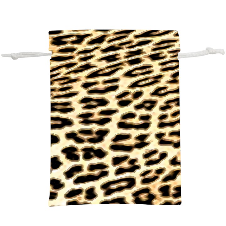 Leopard Print Lightweight Drawstring Pouch (XL)