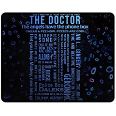 Doctor Who Tardis Fleece Blanket (medium) by Cendanart