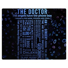 Doctor Who Tardis Two Sides Premium Plush Fleece Blanket (medium) by Cendanart