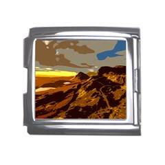 Scotland Monti Mountains Mountain Mega Link Italian Charm (18mm) by Cendanart