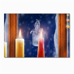 Christmas Lighting Candles Postcards 5  X 7  (pkg Of 10) by Cendanart