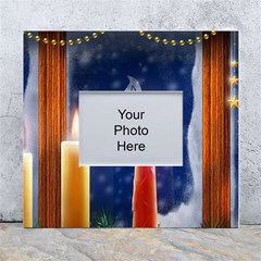 Christmas Lighting Candles White Wall Photo Frame 5  X 7  by Cendanart