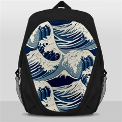 Japanese Wave Pattern Backpack Bag by Cendanart