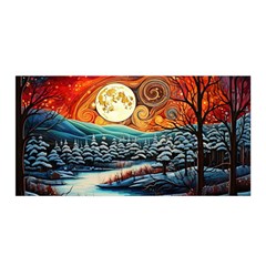 Winter Wonderland Landscape Nature Satin Wrap 35  X 70  by Bedest